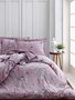 L'essentiel linge de maison Chicory - Rosa y blanco, Juego de funda de edredón doble